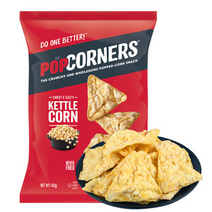 PopCorners哔啵脆咸甜味玉米片142g 柬埔寨进口 非油炸薯片膨化休