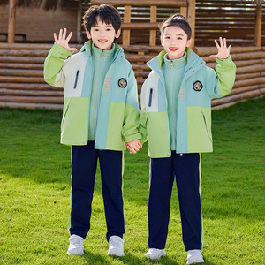 幼儿园园服冬季新款冲锋衣四季六件套装中小学生校服一二年级班服