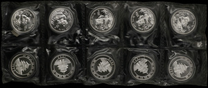 造币厂原封整版1996年1盎司熊猫银币银猫纪念币96银猫大字版