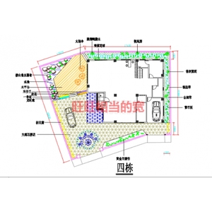 某地小型别墅庭院景观设计方案详图cad图纸dwg图纸