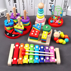 婴儿童启蒙益智八音琴木质敲击小木琴1-2-3周4岁男女早教宝宝玩具