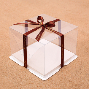 全透明生日蛋糕盒子3468寸单双层一体蛋糕盒圣诞苹果小创意包装盒