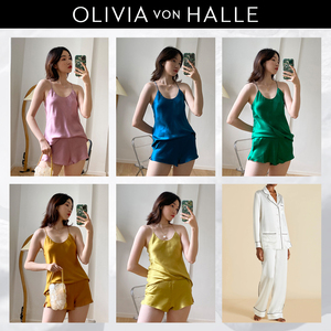 怪品味 特价5折 Olivia von Halle 真丝吊带睡衣短裤长袖长裤多款