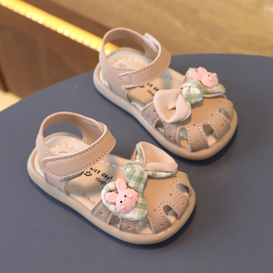 宝宝凉鞋女宝0一1-2岁夏季婴儿软底鞋子包头公主鞋防滑透气学步鞋