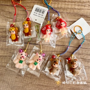 日本限定Kewpie丘比娃娃可爱动物头套公仔挂件包包挂件挂坠小挂饰