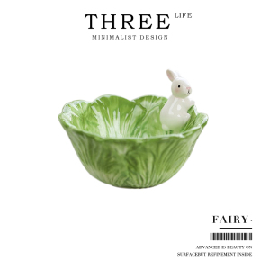 Tlife·Fairy·餐具卡通动物陶瓷创意手绘小白兔沙拉碗饭碗 |童话