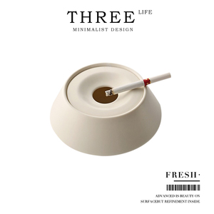 Tlife·Fresh·烟灰缸陶瓷带盖防风防飞灰日式家用易清洗 | 新舍