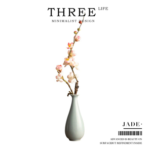 Tlife·Jade·新中式陶瓷小花瓶插花茶几茶台禅意古风摆件 | 玉壶