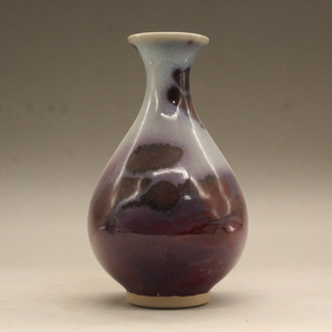 （小号）宋均窑窑变山水玉壶春瓶（高16CM）古玩瓷器仿古瓷器摆件