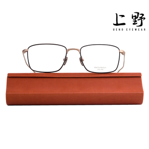上野正品MASUNAGA日本增永 2021新款LEX 纯钛长方形近视眼镜框架
