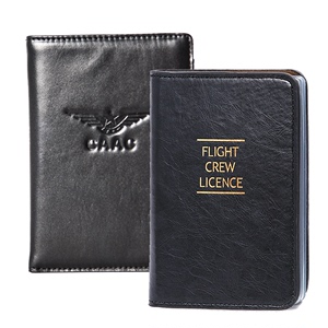 中国民航 机组专用执照夹 头层真皮飞行员护照保护套证件夹皮套