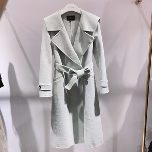 素帛2022女装冬装新款80%羊毛双面呢中长款大衣  ¥1599  专柜正品