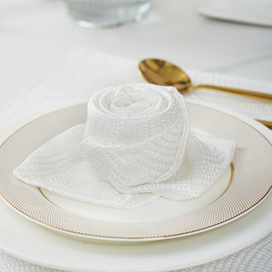餐厅口布高档酒店专用白色餐巾布定制擦杯布西餐餐巾布折花不掉毛