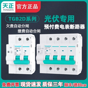 TENGEN天正TGB2D-80/125RW光伏并网箱专用预付费电表断路器重合闸