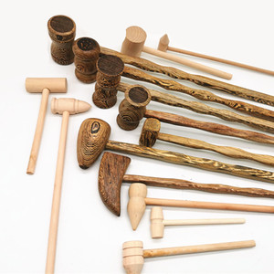 木质按摩锤子迷尔型木工锤实木小木锤儿童玩具平头diy手工小木槌