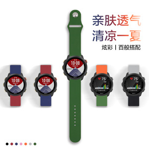 适用佳明Forerunner245/255/Fenix7x反扣硅胶表带F5/5p/6 S60/40FR935带Forerunner645/Vivoactive3/Venu透气