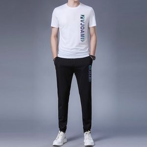 夏季奇阿玛尼亚男士运动套装纯棉短袖t恤男休闲长裤一套搭配EA7