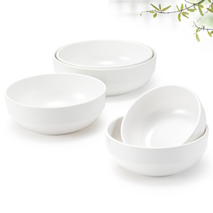 A5白色密胺碗韩式餐具饭店塑料碗仿瓷粥碗汤碗米饭碗快餐小碗商用