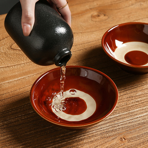 复古酒碗老式土陶碗火锅蘸料碗家用梅菜扣肉碗摔碗酒杯面碗仿古碗
