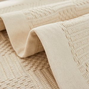 夏季新款白色老粗布沙发垫双面用加厚棉麻沙发布防滑高档透气座垫