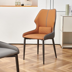 意式轻奢设计师款餐椅简约现代2024家用高级感小户型美甲餐桌椅子