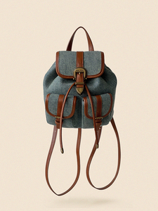 麦米可 圣马可广场复古系列～小众设计d甜酷牛仔双肩包原创小背包