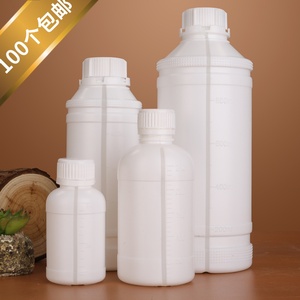 加厚100/250/500ml透明线农药瓶试剂瓶化工瓶1L样品塑料瓶液体瓶