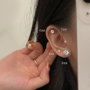 Dior迪奥S925银饰耳蜗钉耳钉女小众设计感爆款耳环高级感养耳洞耳