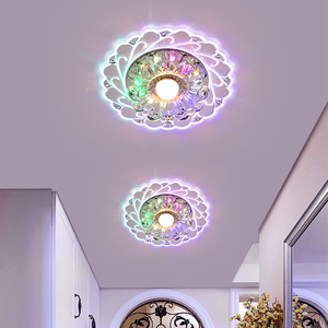 LED射灯现代简约天花走廊灯个性创意水晶过道灯玄关灯装饰阳台灯