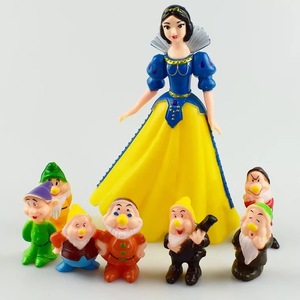 白雪公主和七个小矮人王后王子烘焙生日蛋糕摆件装饰手办公仔
