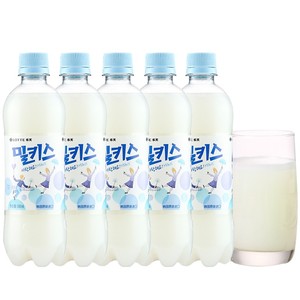 包邮韩国进口乐天牛奶味苏打水milkis妙之吻碳酸饮料500ml*5组合