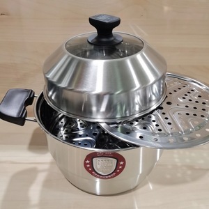 劳特斯蒸锅304不锈钢 双层加厚材质 家用煮汤蒸馒头蒸菜 炉具通用