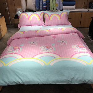 多喜爱纯棉三件套小猪佩奇儿童床品可爱床单被套1.2米床152*218cm