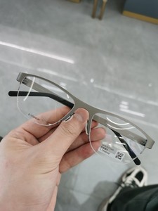 JINS日本睛资眼镜纯钛半框尺寸54-18-145高度38型号MTN19S291