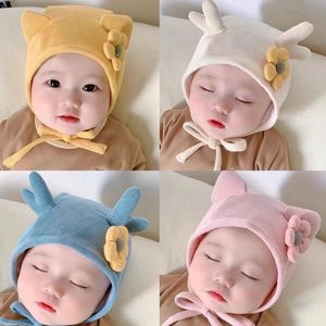 婴儿帽子0到1岁秋冬季男女宝宝可爱超萌婴幼儿套头胎帽06 12个月