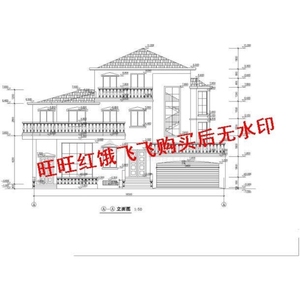 某地大型别墅建筑施工图纸（建筑施工设计总）建筑设计cad图纸