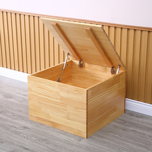 实木收纳箱无头床定制可移动网红榻榻米阳台柜魔方组合木箱子拼床