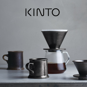 日本Kinto 陶瓷复古火山灰釉V60咖啡滤杯 马克杯与One Kiln合作款