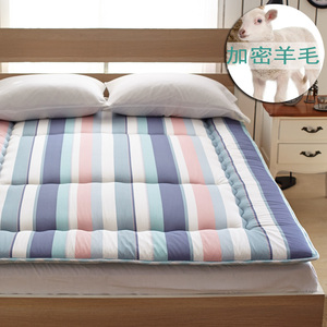 罗兰家纺羊毛床垫褥子全棉厚垫被大学生宿舍床垫0.9单双人床1.8米