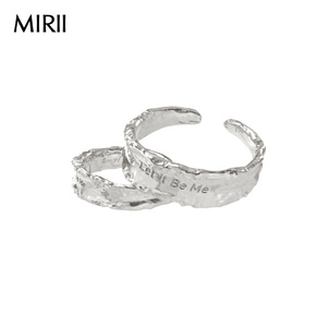 MIRII秘日 怦然心动情侣戒指925纯银开口小众设计
