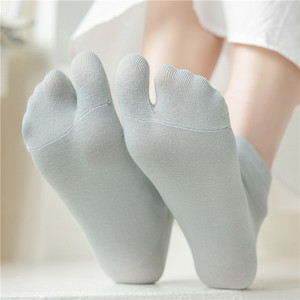 分趾袜子女船袜纯棉春夏季大拇指分开的二指分指袜分脚趾头短筒袜