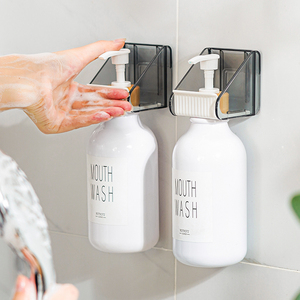 日本洗手液挂壁器厨房洗洁精免打孔浴室洗发水置物架沐浴露壁挂架