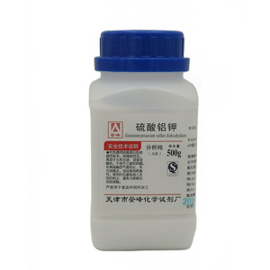 硫酸铝钾AR500g明矾分析纯白矾化学试剂钾明矾化工原料结晶实验用