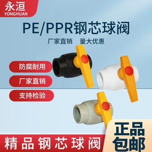 加厚pe/ppr钢芯球阀 规格20-110 4分热熔阀门  水管管材管件配件