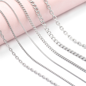DIY配件不锈钢链条古银色链子夹珠链手工饰品手链项链延长链材料