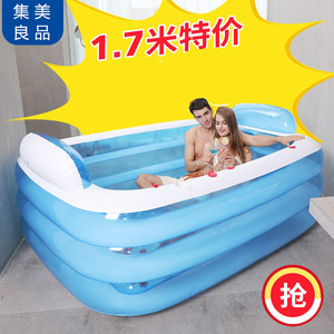 农村游泳池1米深充气浴缸成人浴池家用双人情侣无支架大号免安装2