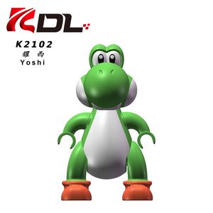 兼容乐高积木人仔超级马里奥坐骑耀西绿色恐龙DIY拼装玩具K2102