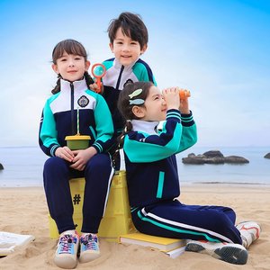 小学生班服夏令营薄款韩版班级男童T恤短裙三件套一年级夏季套装