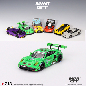 摆件保时捷911 GT3 R GTD AO 赛车 MINIGT 1:64 仿真合金汽车模型