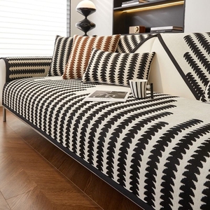 雪尼尔沙发垫四季通用2024新款北欧高级感沙发套罩坐垫防滑盖布巾